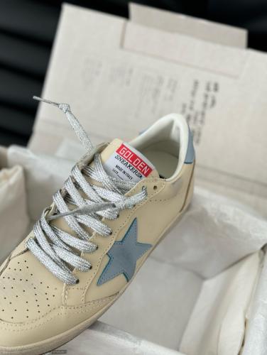 Golden Goose Ball Star Leather Low top Skateboard Shoes Women's Beige