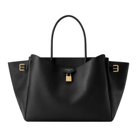 LOUIS VUITTON Vendome Calfskin Handbag Medium Women's Black M26338 L35.5 W17 H28cm