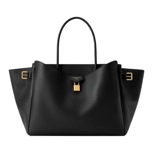 LOUIS VUITTON Vendome Calfskin Handbag Medium Women's Black M26338 L35.5 W17 H28cm