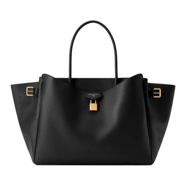 LOUIS VUITTON Vendome Calfskin Handbag Medium Women's Black M26338 L35.5 W17 H28cm