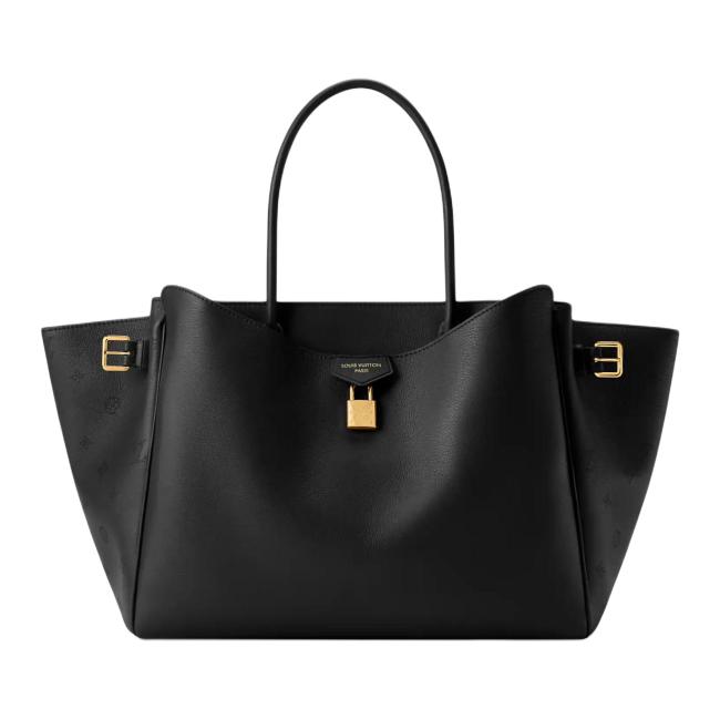 LOUIS VUITTON Vendome Calfskin Handbag Medium Women's Black M26338 L35.5 W17 H28cm