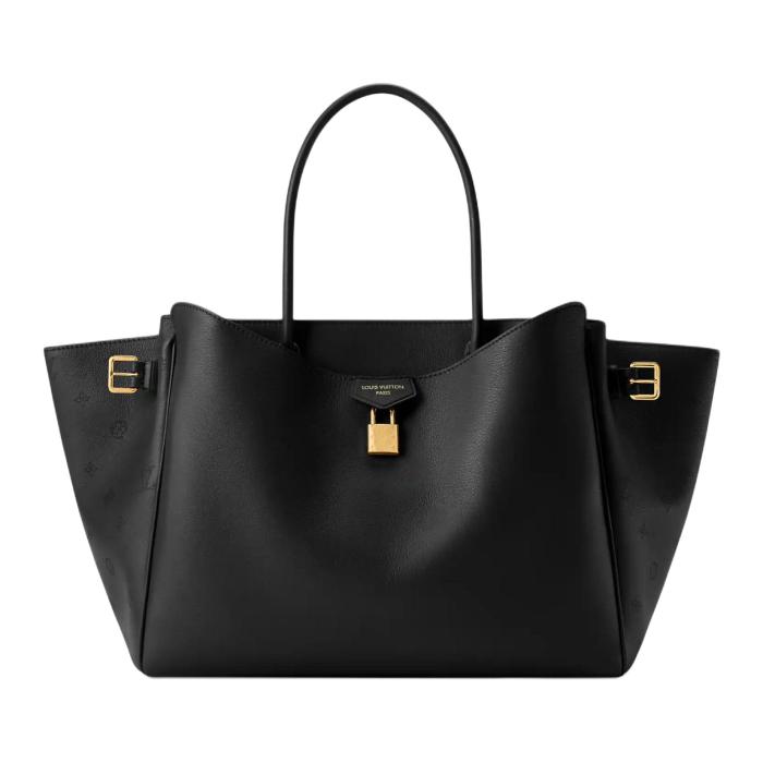 LOUIS VUITTON Vendome Calfskin Handbag Medium Women's Black M26338 L35.5 W17 H28cm