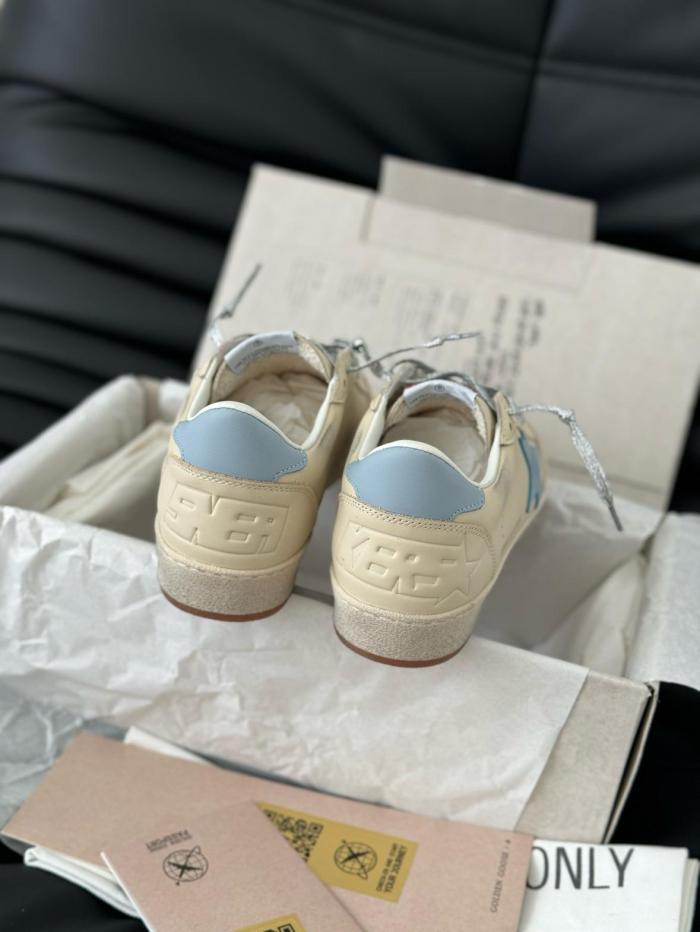 Golden Goose Ball Star Leather Low top Skateboard Shoes Women's Beige