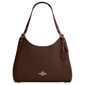 COACH Leather Shoulder Bag Large Women's Maple CAQ86-IMMPL L31.11*W13.97*H26.03 cm