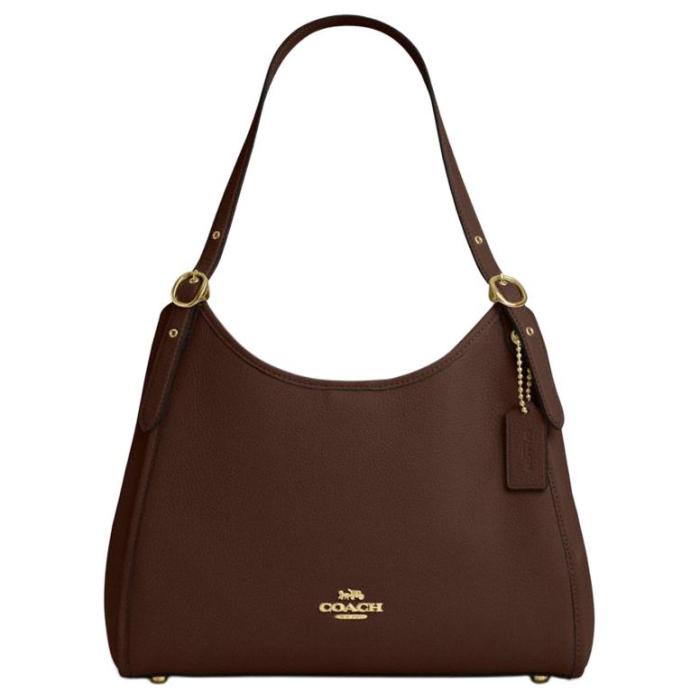 COACH Leather Shoulder Bag Large Women's Maple CAQ86-IMMPL L31.11*W13.97*H26.03 cm