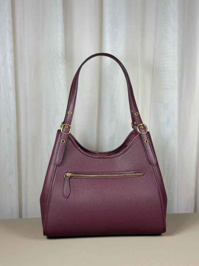 COACH Leather Shoulder Bag Large Women's Maple CAQ86-IMMPL L31.11*W13.97*H26.03 cm