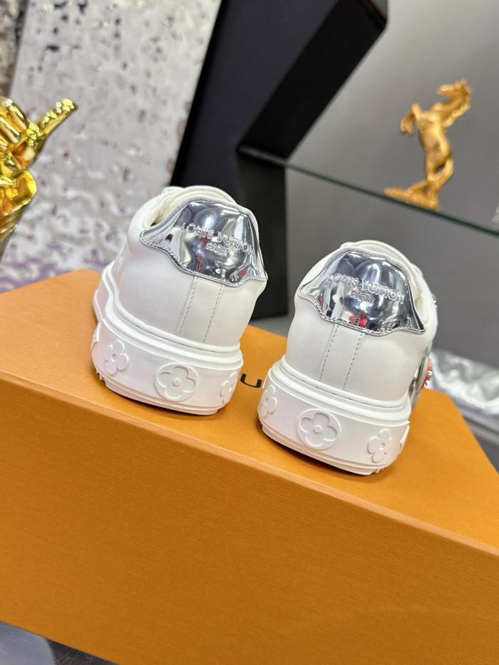 LOUIS VUITTON Time Out Low top Skateboard Shoes Women's White