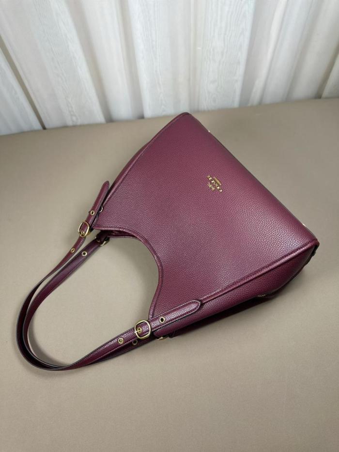 COACH Leather Shoulder Bag Large Women's Maple CAQ86-IMMPL L31.11*W13.97*H26.03 cm