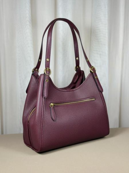 COACH Leather Shoulder Bag Large Women's Maple CAQ86-IMMPL L31.11*W13.97*H26.03 cm