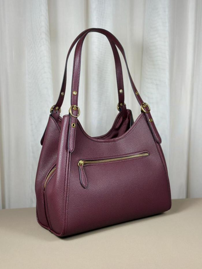 COACH Leather Shoulder Bag Large Women's Maple CAQ86-IMMPL L31.11*W13.97*H26.03 cm