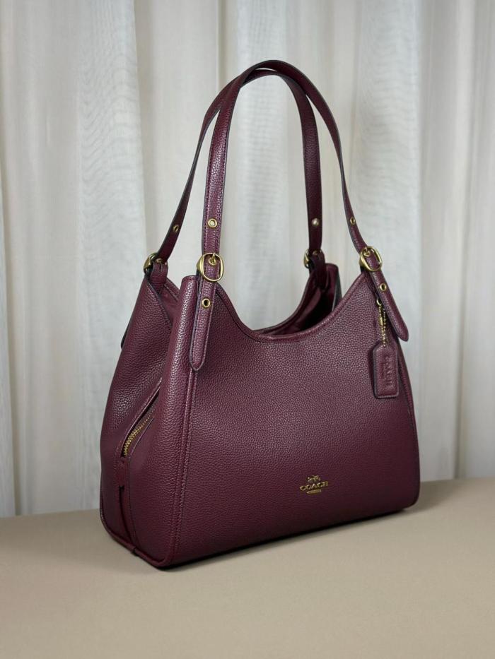 COACH Leather Shoulder Bag Large Women's Maple CAQ86-IMMPL L31.11*W13.97*H26.03 cm
