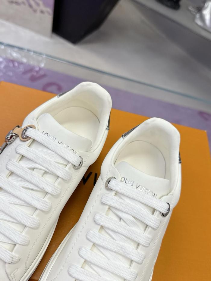LOUIS VUITTON Time Out Low top Skateboard Shoes Women's White