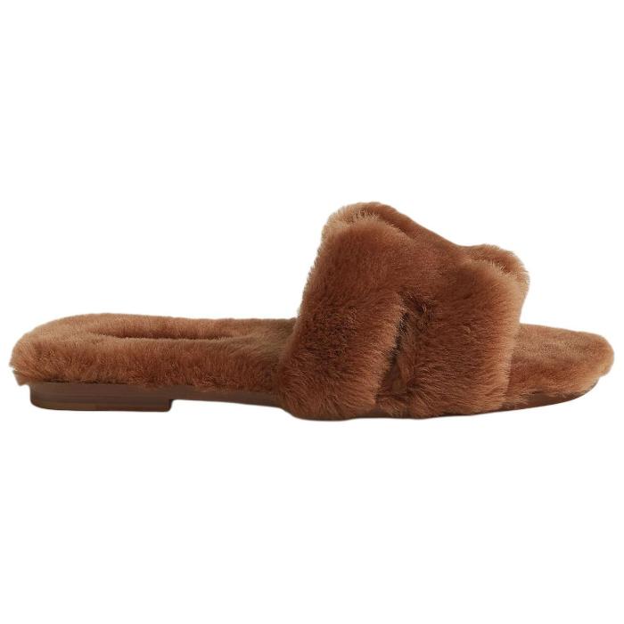 HERMES Oran Slide Slippers Women's Brown