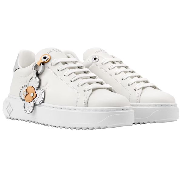 LOUIS VUITTON Time Out Low top Skateboard Shoes Women's White