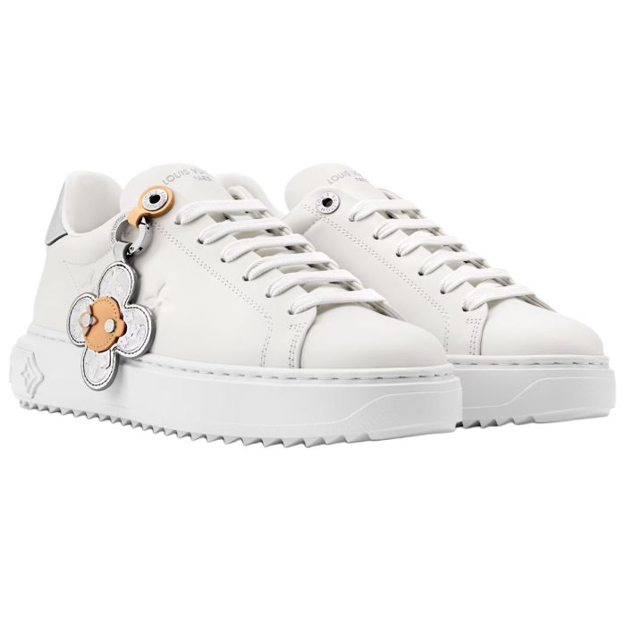 LOUIS VUITTON Time Out Low top Skateboard Shoes Women's White