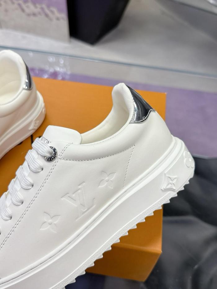 LOUIS VUITTON Time Out Low top Skateboard Shoes Women's White