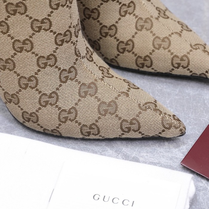 GUCCI Bombshell Over the knee Boots 11cm Women's Sandy Brown