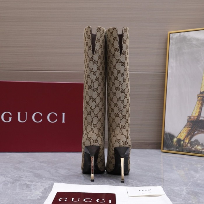 GUCCI Bombshell Over the knee Boots 11cm Women's Sandy Brown