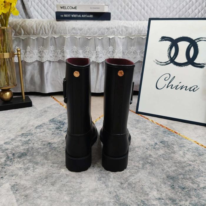 LOUIS VUITTON Drops Rain Boots Women's Black
