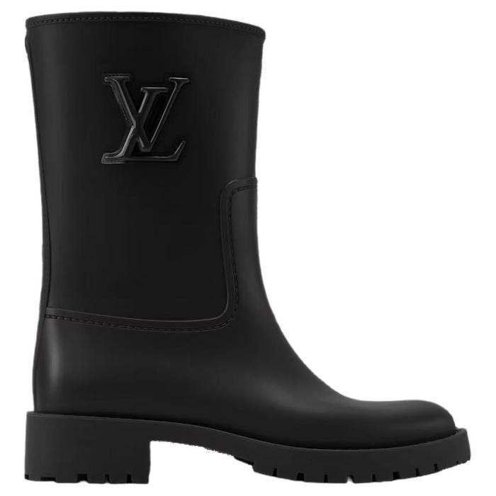 LOUIS VUITTON Drops Rain Boots Women's Black