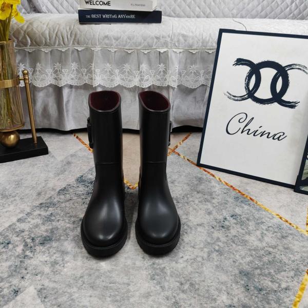 LOUIS VUITTON Drops Rain Boots Women's Black