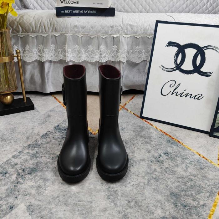 LOUIS VUITTON Drops Rain Boots Women's Black