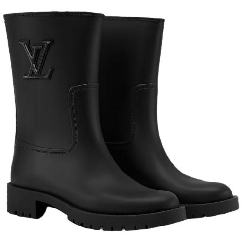 LOUIS VUITTON Drops Rain Boots Women's Black