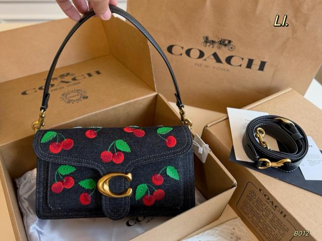 COACH Tabby Fabric Shoulder Bag Small Women's Black 26*14 cm