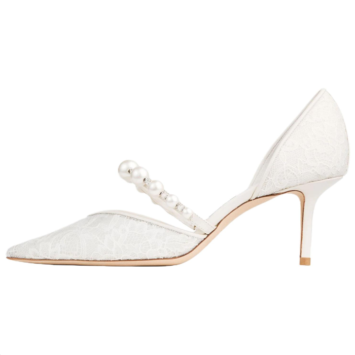 Jimmy Choo Aurelie Slim Heel High Heels 6.5cm Women's Ivory