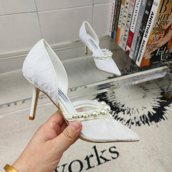 Jimmy Choo Aurelie Slim Heel High Heels 6.5cm Women's Ivory