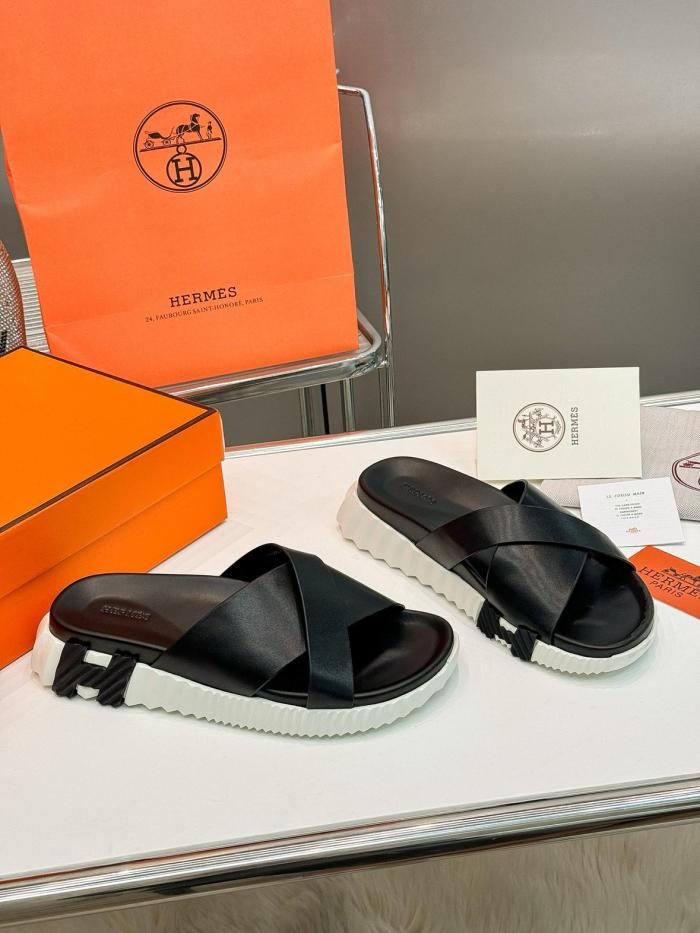 HERMES Infra Slide Slippers Black