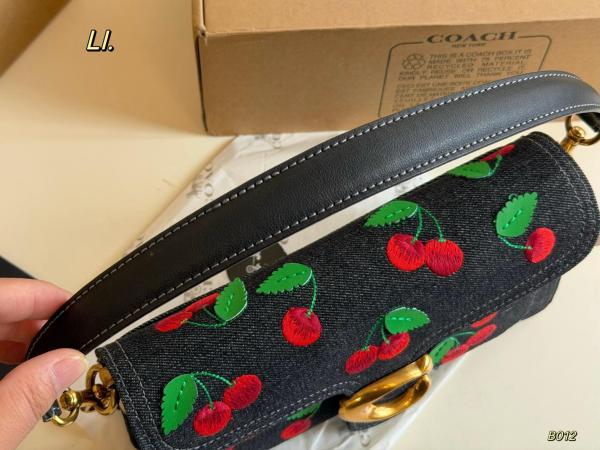 COACH Tabby Fabric Shoulder Bag Small Women's Black 26*14 cm