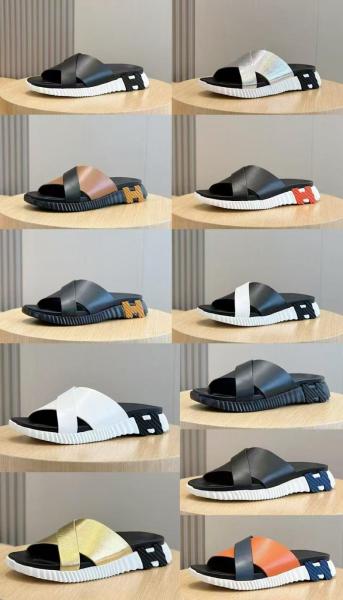 HERMES Infra Slide Slippers Black