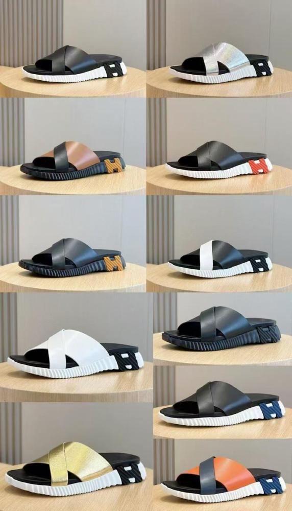HERMES Infra Slide Slippers Black
