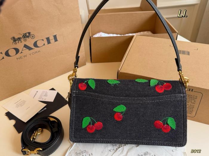 COACH Tabby Fabric Shoulder Bag Small Women's Black 26*14 cm