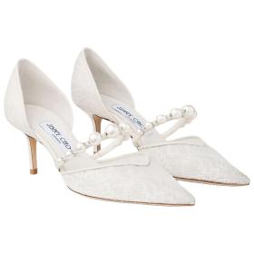 Jimmy Choo Aurelie Slim Heel High Heels 6.5cm Women's Ivory