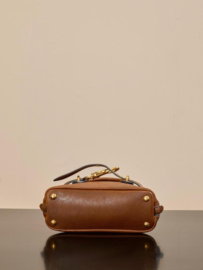 MIU MIU Nappa Leather Handbag Mini Women's Oak Tree Brown 5BP090_2BBL_F0316_V_OOO L21*W8*H13.2cm