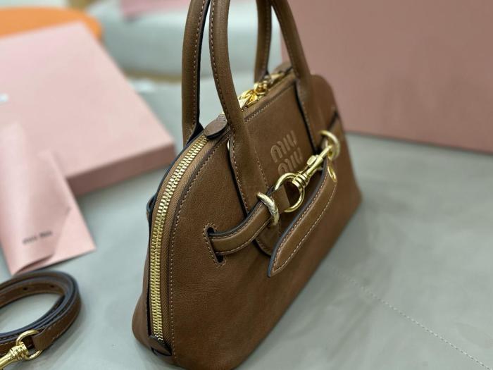 MIU MIU Leather Shoulder Bag, Crossbody Bag, Handbag Mini Women's Briar 5BP090_2BBL_F0NBL_V_OOO L21*W8*H13.2 cm