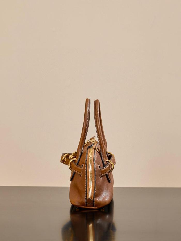 MIU MIU Nappa Leather Handbag Mini Women's Oak Tree Brown 5BP090_2BBL_F0316_V_OOO L21*W8*H13.2cm