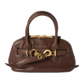 MIU MIU Leather Shoulder Bag, Crossbody Bag, Handbag Mini Women's Briar 5BP090_2BBL_F0NBL_V_OOO L21*W8*H13.2 cm