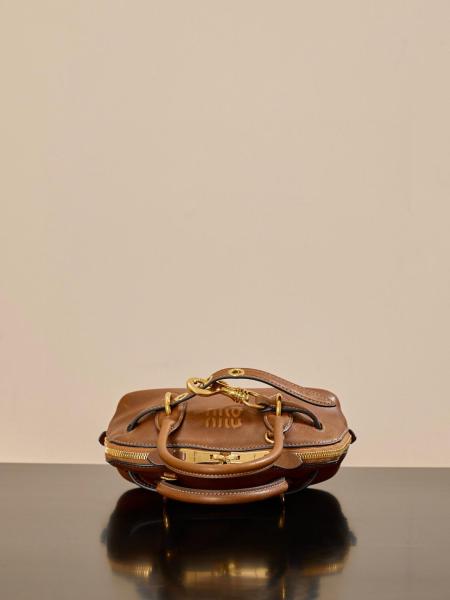 MIU MIU Nappa Leather Handbag Mini Women's Oak Tree Brown 5BP090_2BBL_F0316_V_OOO L21*W8*H13.2cm