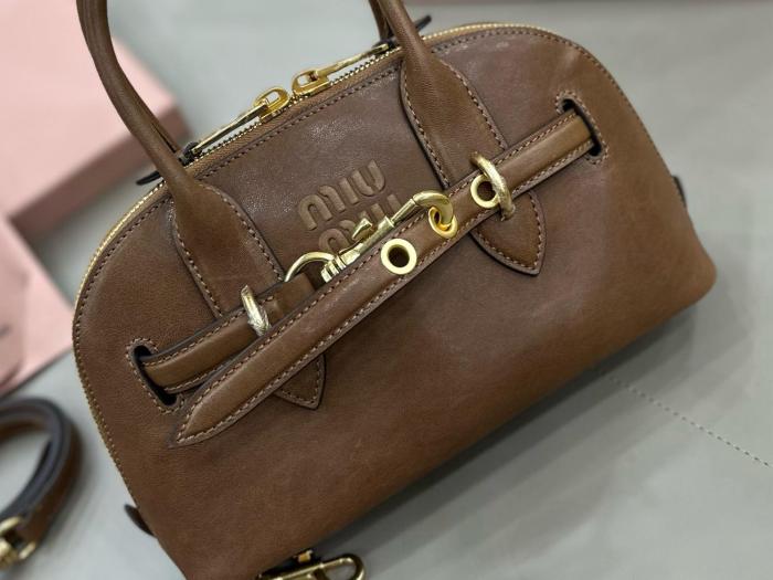 MIU MIU Leather Shoulder Bag, Crossbody Bag, Handbag Mini Women's Briar 5BP090_2BBL_F0NBL_V_OOO L21*W8*H13.2 cm