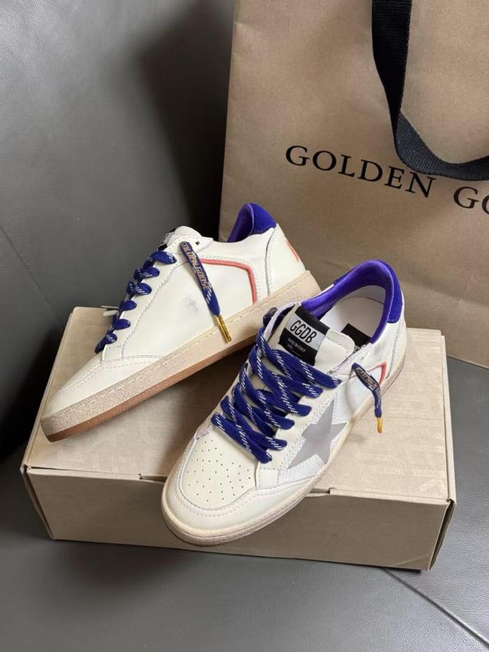 Golden Goose Ball Star Low top Skateboard Shoes Women's Beige Yellow