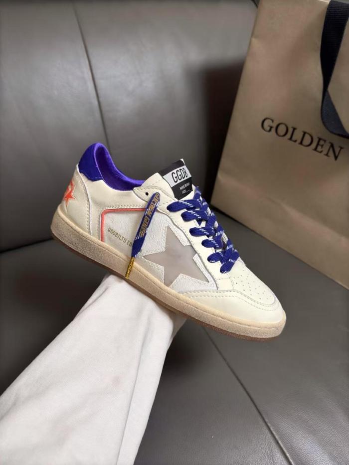 Golden Goose Ball Star Low top Skateboard Shoes Women's Beige Yellow