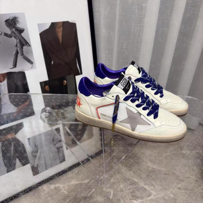 Golden Goose Ball Star Low top Skateboard Shoes Women's Beige Yellow
