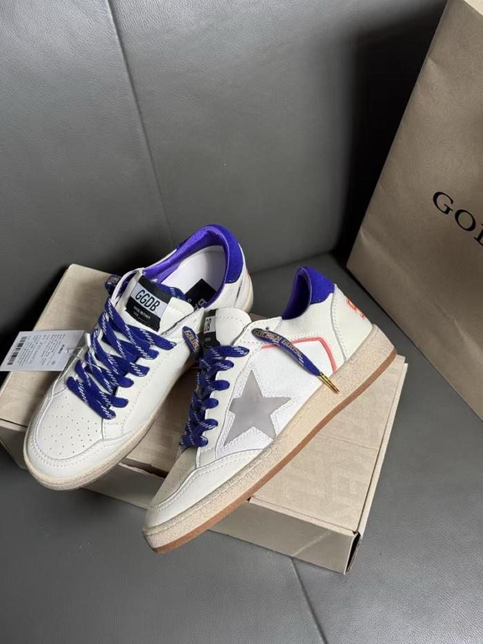 Golden Goose Ball Star Low top Skateboard Shoes Women's Beige Yellow
