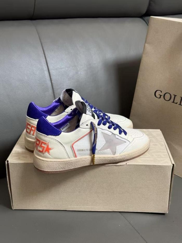 Golden Goose Ball Star Low top Skateboard Shoes Women's Beige Yellow