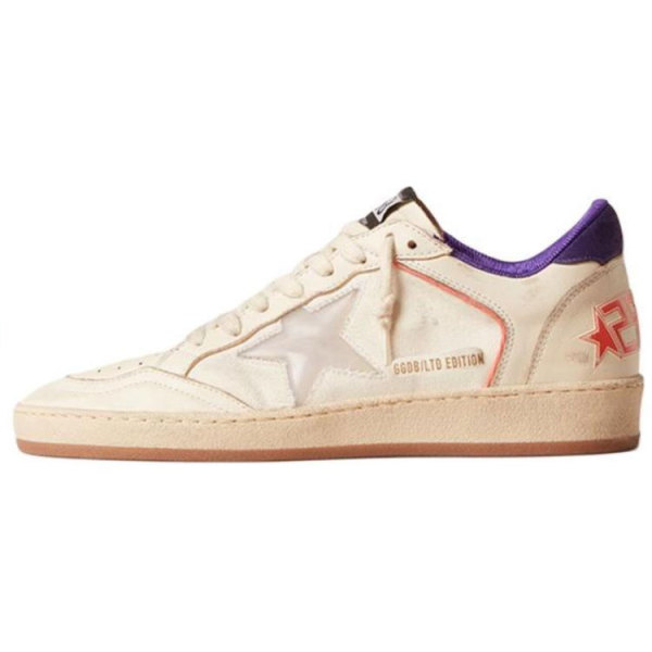 Golden Goose Ball Star Low top Skateboard Shoes Women's Beige Yellow
