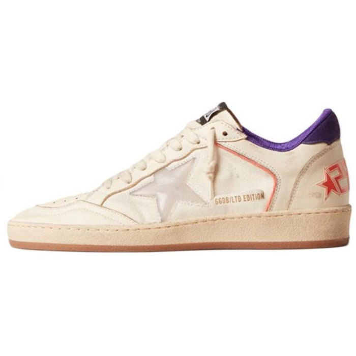Golden Goose Ball Star Low top Skateboard Shoes Women's Beige Yellow