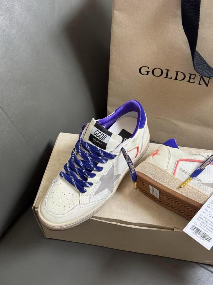 Golden Goose Ball Star Low top Skateboard Shoes Women's Beige Yellow
